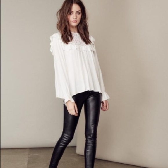 For Love And Lemons Tops - For Love & Lemons White/Ivory Vivian Blouse